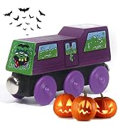 ZANY TRAINS Toddler Halloween Toys - Toxic Ted - Wooden Train Set with Cargo - Compatible with Al...