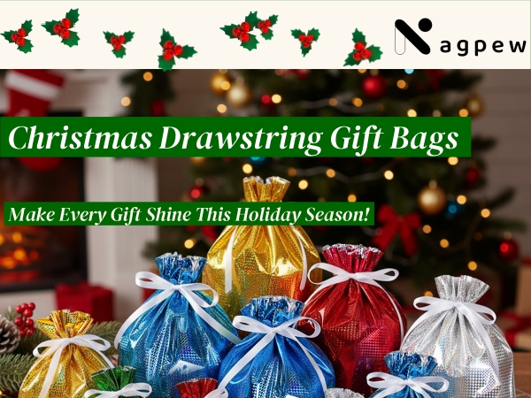 Christmas Drawstring Gift Bags