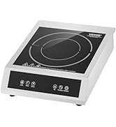 VEVOR Induction Cooktop, 3500W Commercial Induction Burner with 11-Level Temperature, Stainless S...