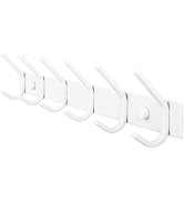 WEBI Coat Rack Wall Mount,Coat Hooks Wall Mount White,Coat Hanger Wall Hook Rack,6 Hooks for Hang...
