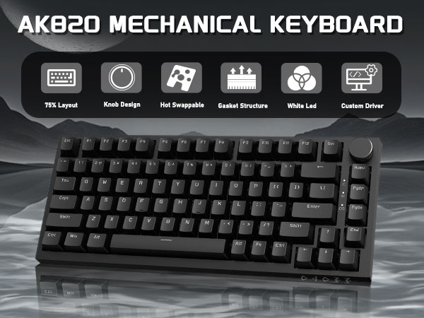 A.JAZZ AK820 Wired Mechanical Gaming Keyboard