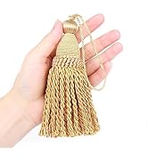 Fenghuangwu 2 Pcs 6" Key Tassel with 4.3" Loop Elegant Polyester Tassels for DIY Accessories for ...