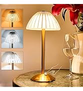 Portable Mushroom LED Table Lamp with Touch Sensor - 3 Color Dimmable and Adjustable Brightness,R...