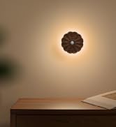 wooden flower stick on night light