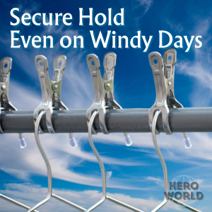 Secure hold even on windy days