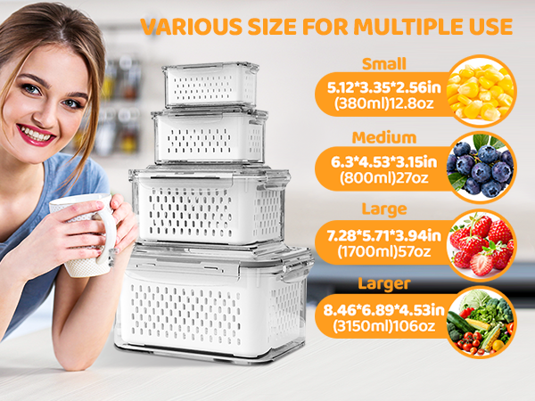 fruit storage containers for fridge