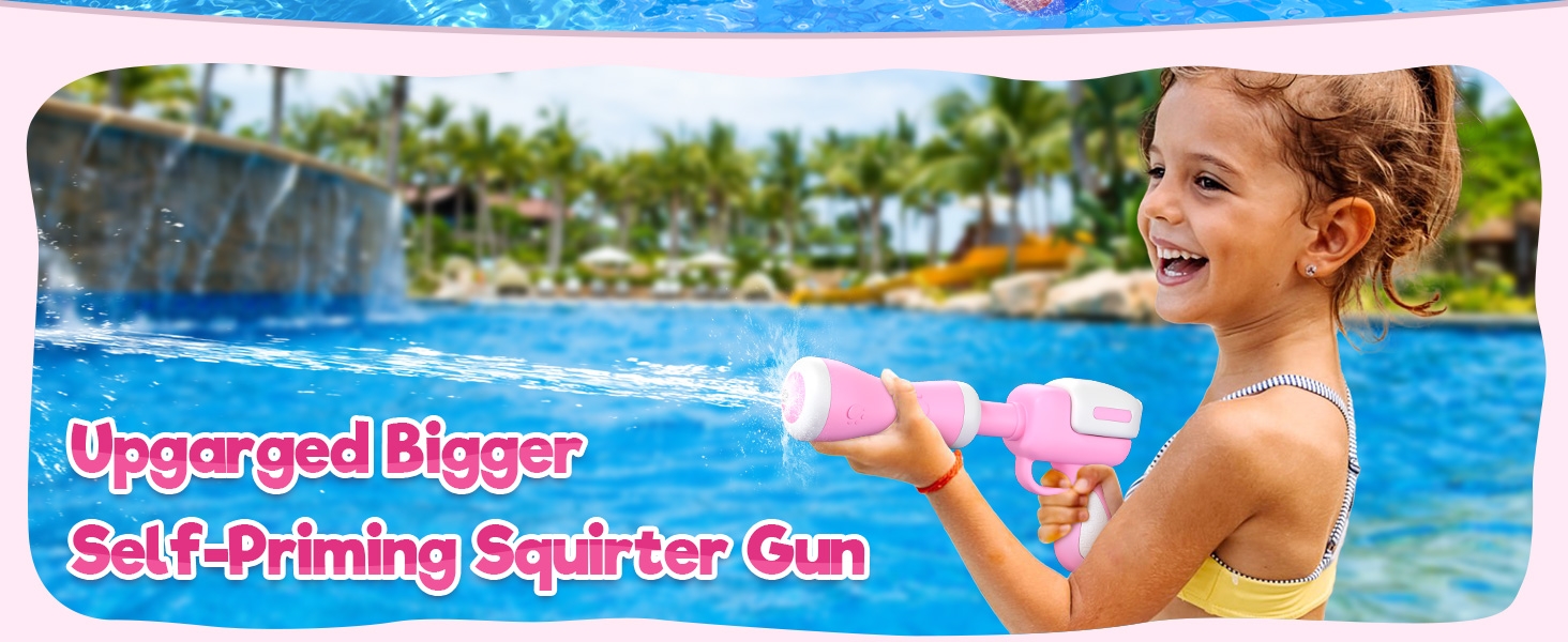 Girls Pool Floats with Water Gun