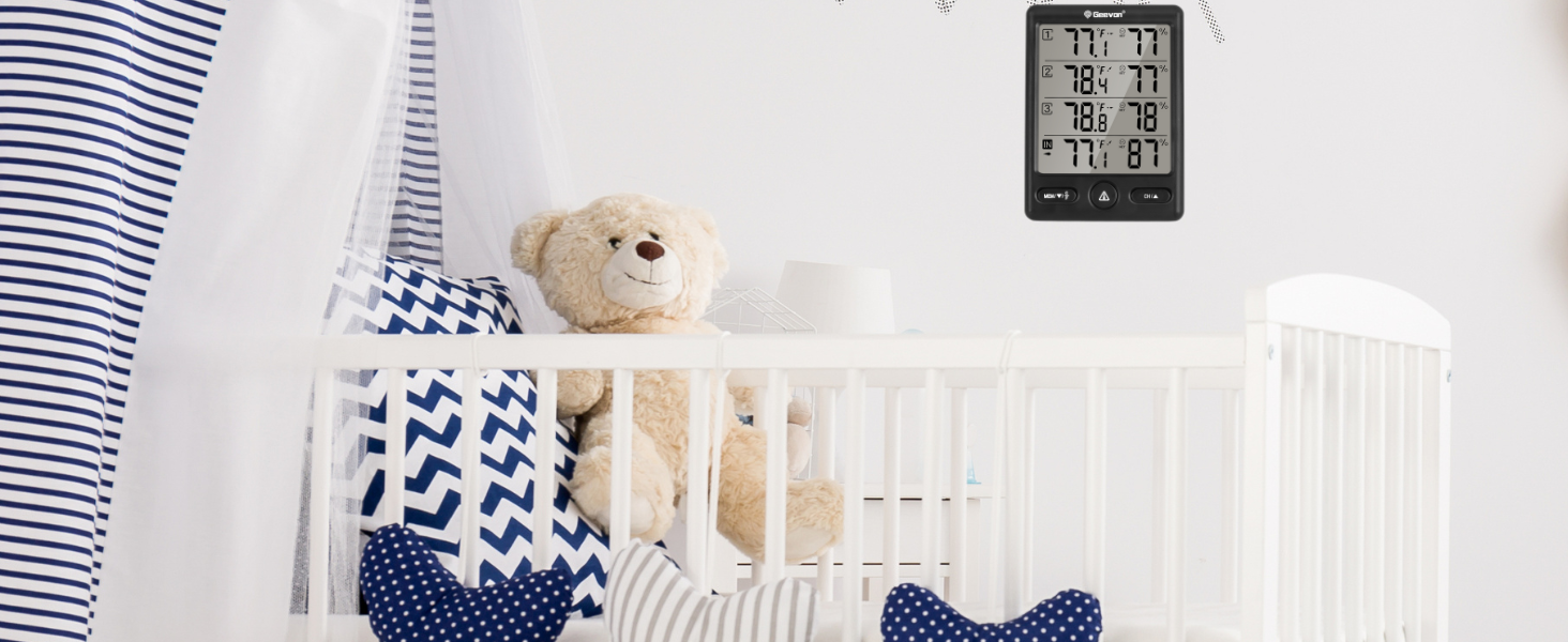 Wireless indoor thermometer for home