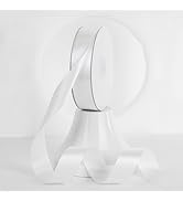 MEEDEE White Ribbon 1 Inch White Satin Ribbon Lux Double Faced Satin Ribbons by 50 Yards Polyeste...