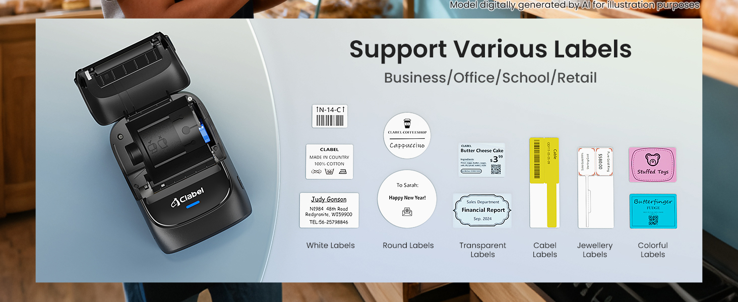 CLABEL Label Maker Machine with Tape