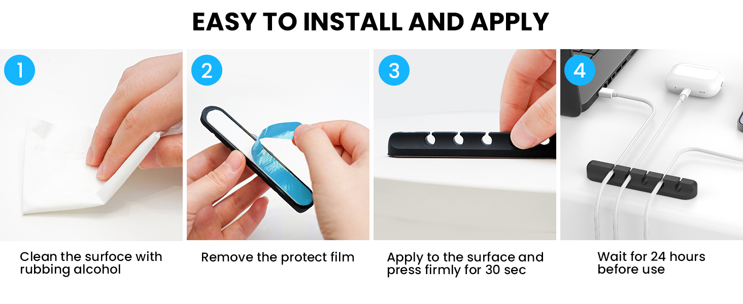 Cable Clips Cord Holders Cable Organizer Self Adhesive Cord Keeper for Desktop Organizing USB Cable