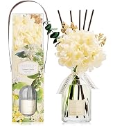 COCORRÍNA Reed Diffuser - Cashmere Vanilla 8.5 Fl.oz Flower Reed Diffuser with Sticks, Bedroom Ba...
