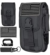 IronSeals Tactical Cell Phone Holster Pouch, Smartphone Pouch Case Molle Attachment Gadget Bag Be...