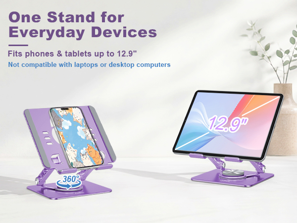 Adjustable tablet stand for iPad Pro, Air, Mini, Kindle and tablets up to 12.9 inches daily