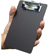 Carbon Fiber Mini Clipboard 4x6,Small Clip Boards A6 Memo Size with 304 Stainless Steel Clip,Port...