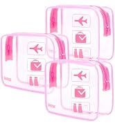 TSA Approved Clear Travel Toiletry Bag wih Zippers Carry-on Travel Accessories Quart Size Toiletr...