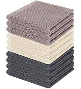 Homaxy 100% Cotton Waffle Weave Kitchen Dish Cloths, Ultra Soft Absorbent Quick Drying Dish Towel...