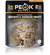 Peak Refuel Biscuits and Gravy | Premium Freeze Dried Camping Food | Backpacking & Hiking MRE Mea...
