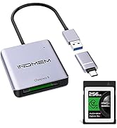 INDMEM CFexpress Card Reader with 256GB CFexpress Type B Memory Card