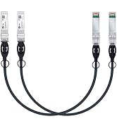 SFP+ Cable, 10G SFP+ DAC, 0.25M(0.82ft), Passive Direct Attach Copper Twinax Cable for Cisco SFP-...