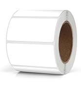 Meitaat White Rectangle Stickers 2 x 1 Inch Color Coding Labels Vinyl Roll Self-Adhesive Waterpro...