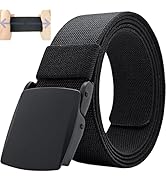 JIFANPAUL Men's Adjustable Tactical Belt, TSA Outdoor Military Nylon Canvas Webbing Work Belt,Met...