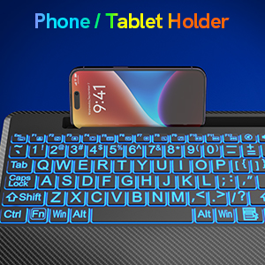 Wireless KeyboardBacklits Computer Lighted Rechargeable Full Size Ergonomic Keyboard with Silent