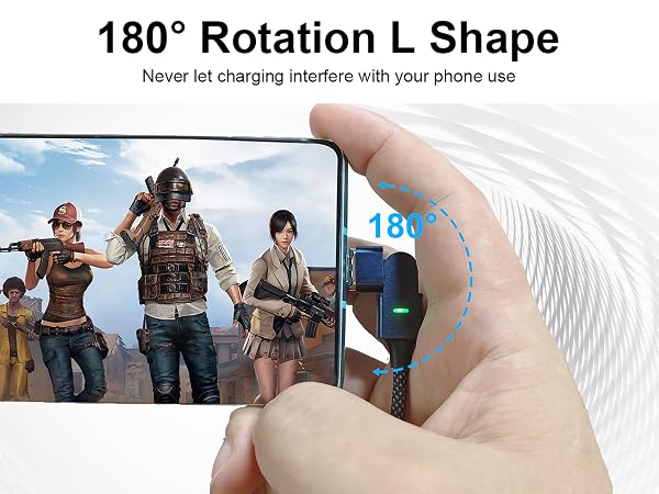 100W 180° Rotation Magnetic Charging Cable