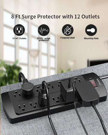 surge protector power strip with usb