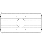 iPEGTOP Sink Bottom Grid, Stainless Steel Sink Protector 28"x 15" Centered Drain Hole with Corner...