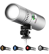 K&F CONCEPT SP25C 25W RGB Photography Flashlight with 20 Gobos & 4 Colors, 9000mAh Portable Zooma...