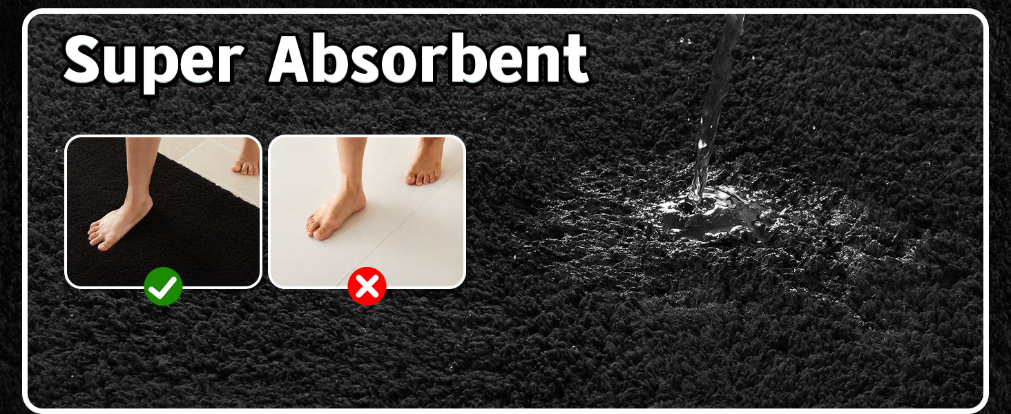 absorbent bath rug