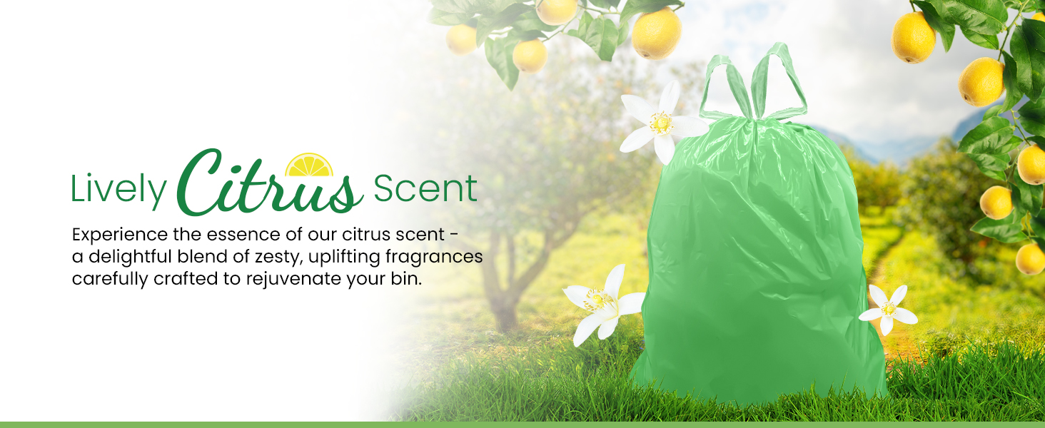 Lively Citrus Scent - Experience the essence of our citrus scent crafted to rejuvenate your bin