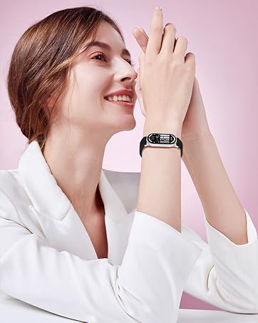 Demonstration sequence showing person in white garment using a handheld massage tool on scalp and hair against pink background.