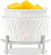 EQUSUPRO Ceramic Candle Wax Melt Warmer - Electric Wax Melt Burner with Iron Stand for Scented Wa...