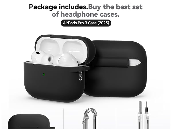 for AirPods Pro 3 Case 2025 with Cleaner Kit