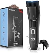 Beatslm Men's Beard Trimmer, 20 Length Adjustable, All-in-One IPX7 Waterproof Clippers, Stainless...