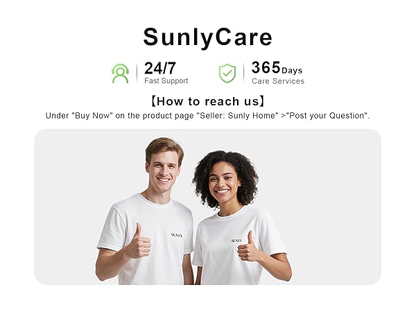 SunlyCare: 24/7 Fast Support & 365-Day Care Service