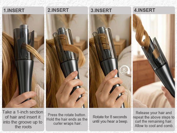 hair curler automatic rotating