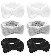 IVARYSS Makeup Headband, 6 Pcs Microfiber Soft Fuzzy Spa Headband for Washing Face, Cosmetic Faci...