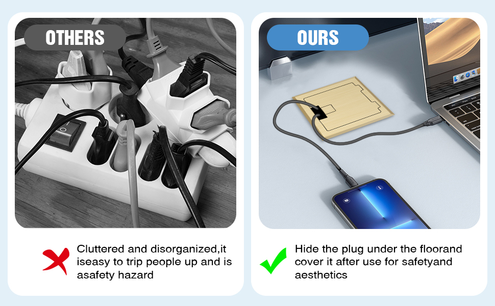 Recessed Flat Hidden Socket