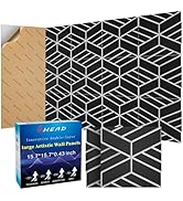 8 Pack 2-Layer Large Soundproof Wall Panels, 15.7 x 15.7 x 0.43 in Sound Proof Foam Panels for Wa...