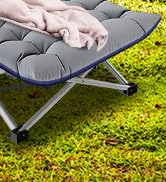 LILYPELLE Oversized XXL Folding Camping Cot, 78" L x 32" W x 18" H Heavy Duty Sleeping Cots with ...