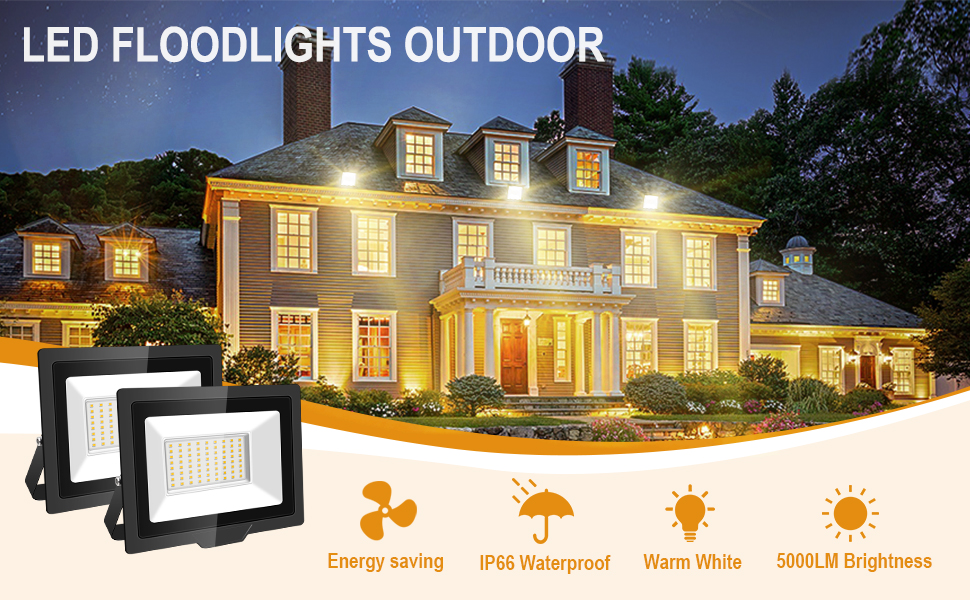 led floodlights outdoor flood lights security lighting outside lamp white spot light exterior