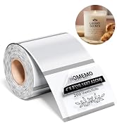 Phomemo 200Pcs Transparent Thermal Label, 4x3 Inch Clear Self-Adhesive Thermal Label Stickers, Wa...
