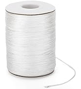 jijAcraft White Nylon String, 1.5mm x 110yards White Nylon Thread Braided Bracelet Making, 18 Lif...