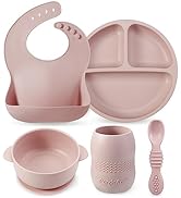 PandaEar Silicone Baby Feeding Set, Baby led Weaning Supplies, Infant Toddler Feeding Set with Si...
