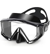 Snorkel Diving Mask, Ultimate Pano 3 HD Snorkeling Mask Anti-Fog Swim Mask Goggles with Nose Cove...