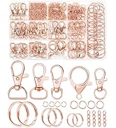 325PCS FIVEIZERO Keychain Making Kit - Keychain Clips with Key Ring, Lobster Claw Clasp, Swivel S...