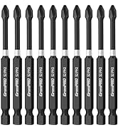 GRENPRO 10Pcs Phillips Magnetic Screwdriver Bit Set, Long 3.5 Inch Impact Tough PH2 Screwdriver P...